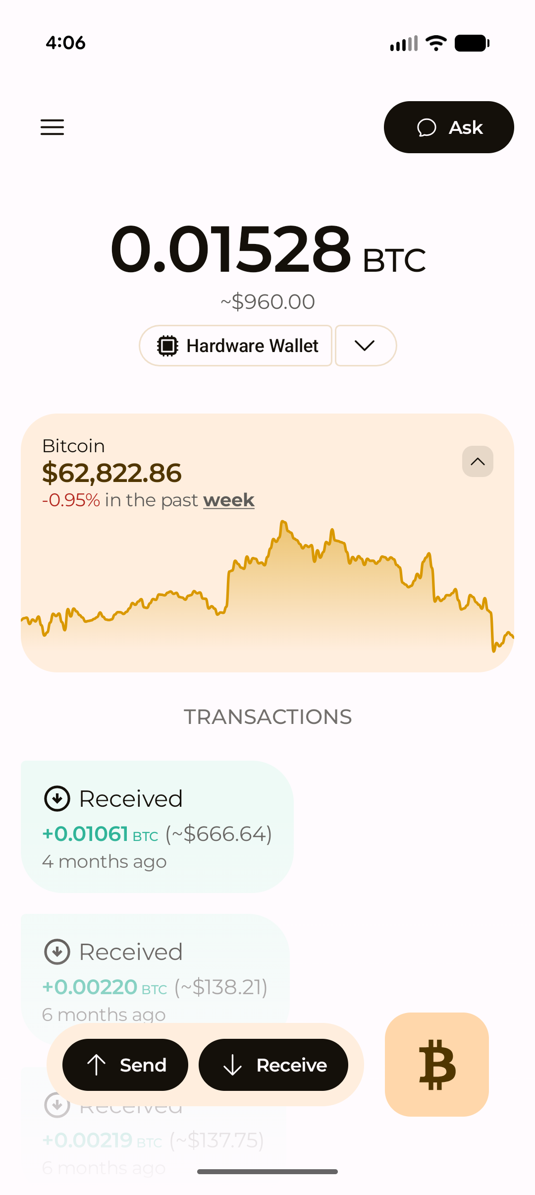 Live price, zero panic